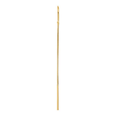 14K Yellow Gold Box Chain U-Threader Earring Finding – view 2
