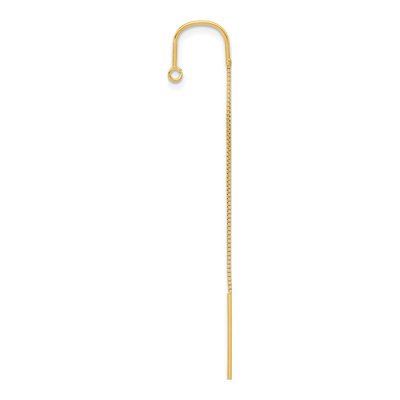 14K Yellow Gold Box Chain U-Threader Earring Finding