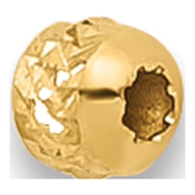 14K Yellow Gold 2mm Diamond-Cut Bead Finding – view 3
