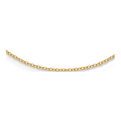 14K Yellow Gold Add-A-Bead Cable Chain, 18.5"