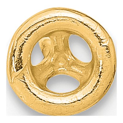 14K Yellow Gold Round Bezel Earring Mounting – view 2