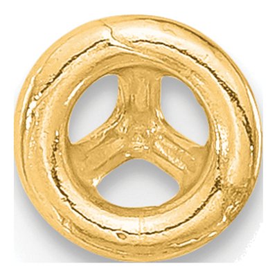 14K Yellow Gold Round Bezel Earring Mounting – view 2