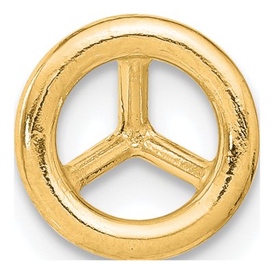 14K Yellow Gold Round Bezel Earring Mounting – view 2