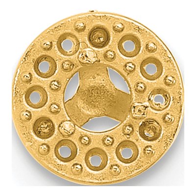 14K Yellow Gold Round Margarita Earring Mounting – view 2