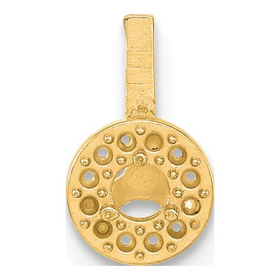 14K Yellow Gold Round Margarita Pendant Mounting