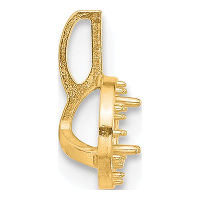 14K Yellow Gold Round Margarita Pendant Mounting – view 2