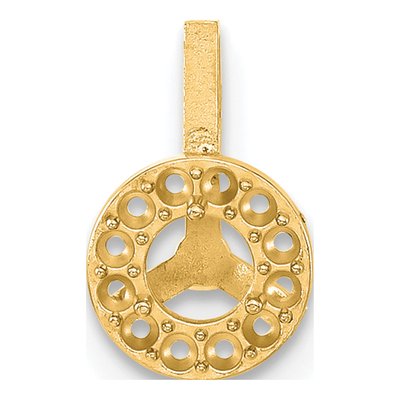 14K Yellow Gold Round Margarita Pendant Mounting