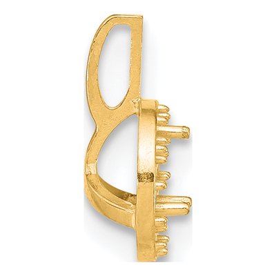 14K Yellow Gold Round Margarita Pendant Mounting – view 2