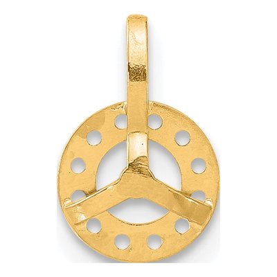 14K Yellow Gold Round Margarita Pendant Mounting – view 3