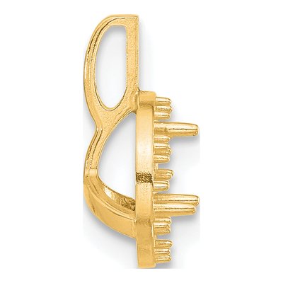14K Yellow Gold Round Margarita Pendant Mounting – view 2