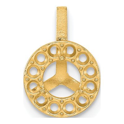 14K Yellow Gold Round Margarita Pendant Mounting