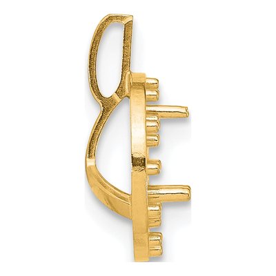 14K Yellow Gold Round Margarita Pendant Mounting – view 2