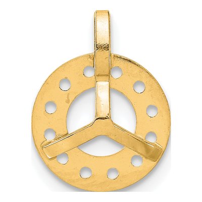 14K Yellow Gold Round Margarita Pendant Mounting – view 3