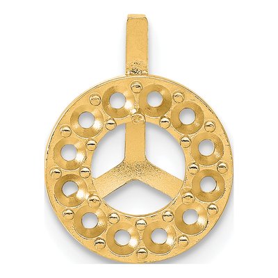 14K Yellow Gold Round Margarita Pendant Mounting