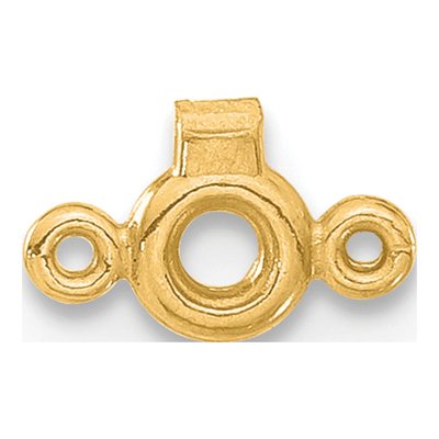 14K Yellow Gold Round Bezel Diamond Setting Finding