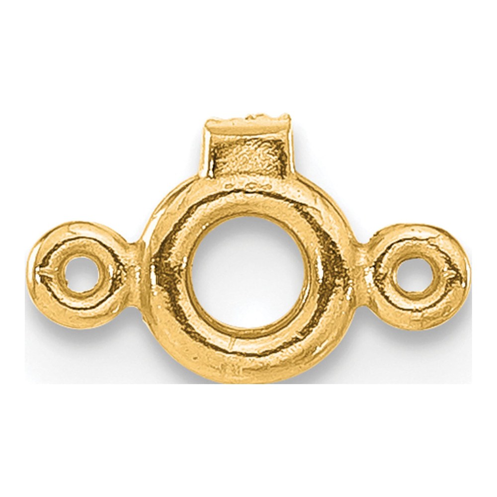 14K Yellow Gold Round Bezel Diamond Setting Finding