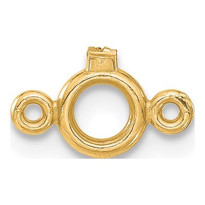 14K Yellow Gold Round Bezel Diamond Mounting