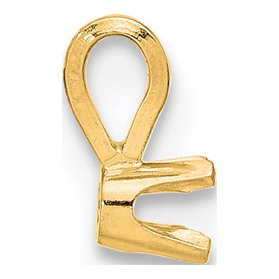 14K Yellow Gold Round Prong Pendant Setting – view 2