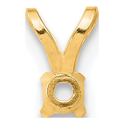 14K Yellow Gold Round Prong Pendant Setting – view 3