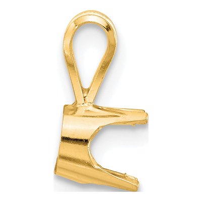14K Yellow Gold Round 4-Prong Pendant Setting – view 2