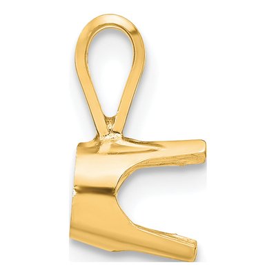 14K Yellow Gold 1.00ct Round Pendant Setting – view 2