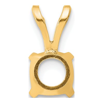 14K Yellow Gold 1.00ct Round Pendant Setting – view 3