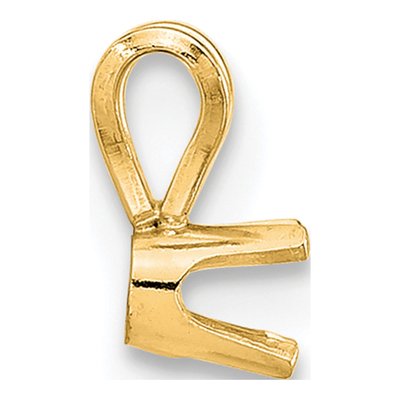 14K Yellow Gold Round 4-Prong Pendant Setting – view 2