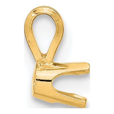 14K Yellow Gold Round 4-Prong Pendant Setting – view 2