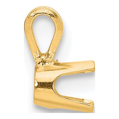 14K Yellow Gold Round 4-Prong Pendant Setting – view 2