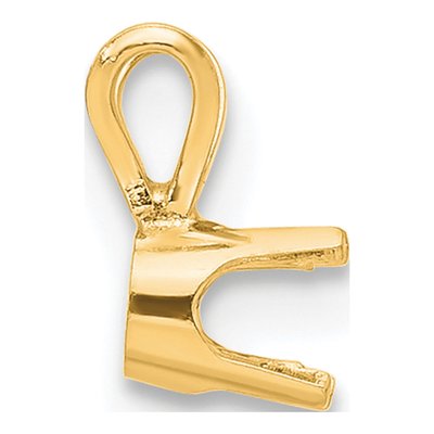 14K Yellow Gold Round 4-Prong Pendant Setting – view 2