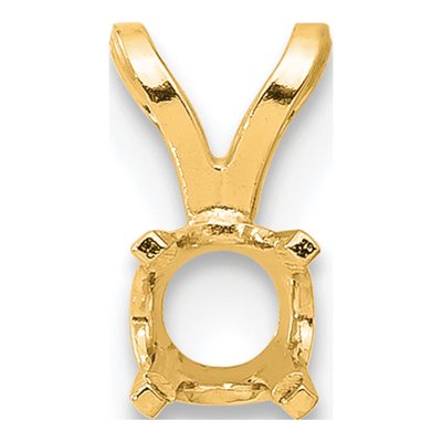 14K Yellow Gold Round 4-Prong Pendant Setting
