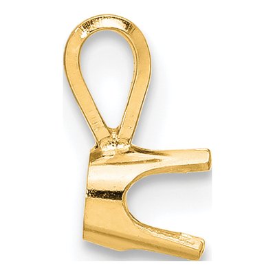 14K Yellow Gold Round 4-Prong Pendant Setting – view 2