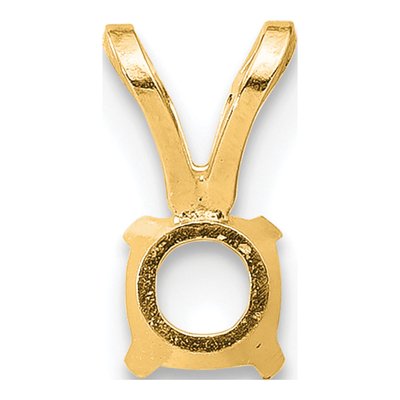 14K Yellow Gold Round 4-Prong Pendant Setting – view 3