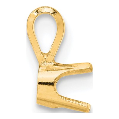 14K Yellow Gold Round 4-Prong Pendant Setting – view 2