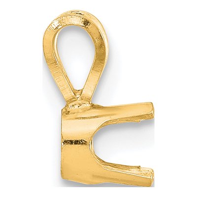 14K Yellow Gold Round 4-Prong .40ct Pendant Setting – view 2