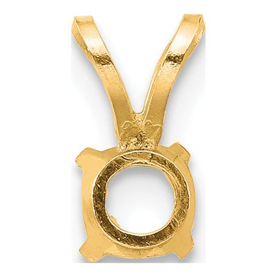 14K Yellow Gold Round 4-Prong .40ct Pendant Setting – view 3