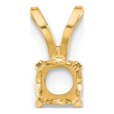 14K Yellow Gold Round 4-Prong .40ct Pendant Setting