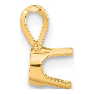 14K Yellow Gold Round 4-Prong Pendant Setting – view 2