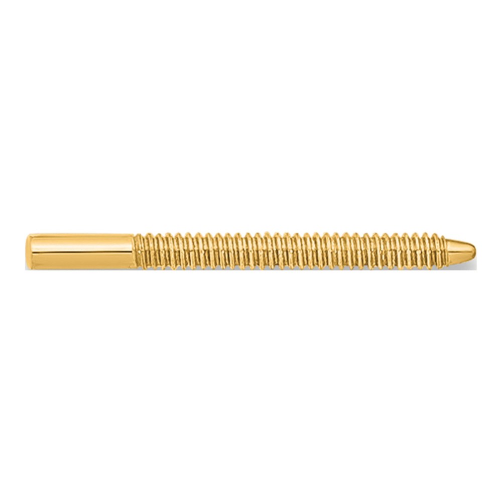 14K Yellow Gold Threaded Earring Post - Single