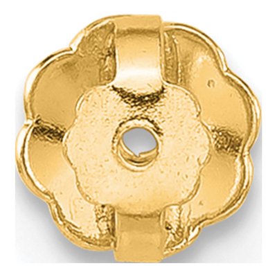 14K Yellow Gold Threaded Ear Nut Earring Back – view 3