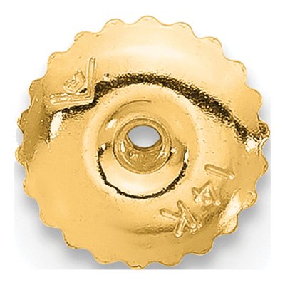 14K Yellow Gold Threaded Ear Nut Replacement