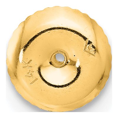 14K Yellow Gold Threaded Ear Nut Earring Back