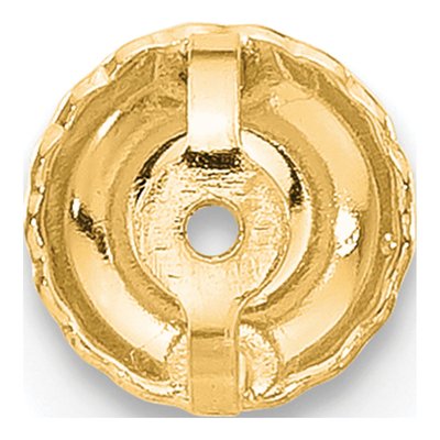 14K Yellow Gold Threaded Ear Nut Finding – view 3