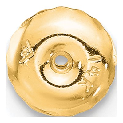 14K Yellow Gold Threaded Ear Nut Finding