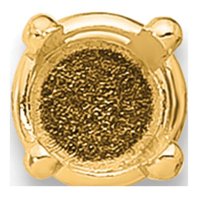 14K Yellow Gold 4-Prong Earring Mounting, 3mm – view 2