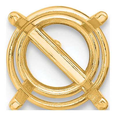 14K Yellow Gold Round 4-Prong Earring Mounting – view 2