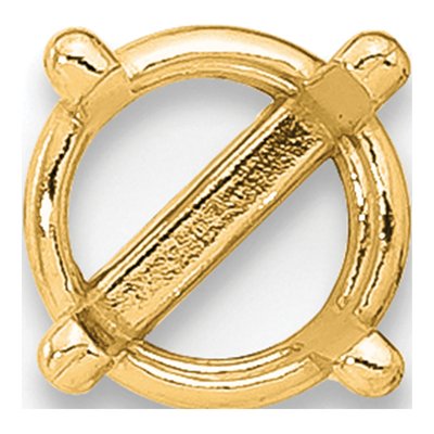 14K Yellow Gold 4-Prong Earring Mounting, 4.5mm – view 2