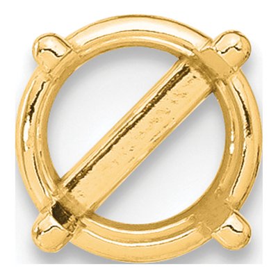 14K Yellow Gold 4-Prong Earring Mounting, 5.5mm – view 2