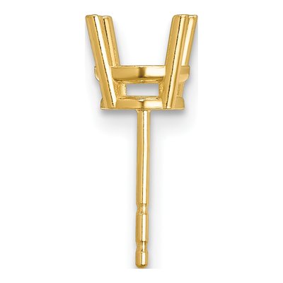 14K Yellow Gold Round 4-Prong Earring Mounting