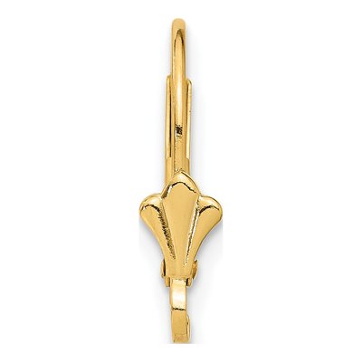 14K Yellow Gold Fleur De Lis Leverback Component